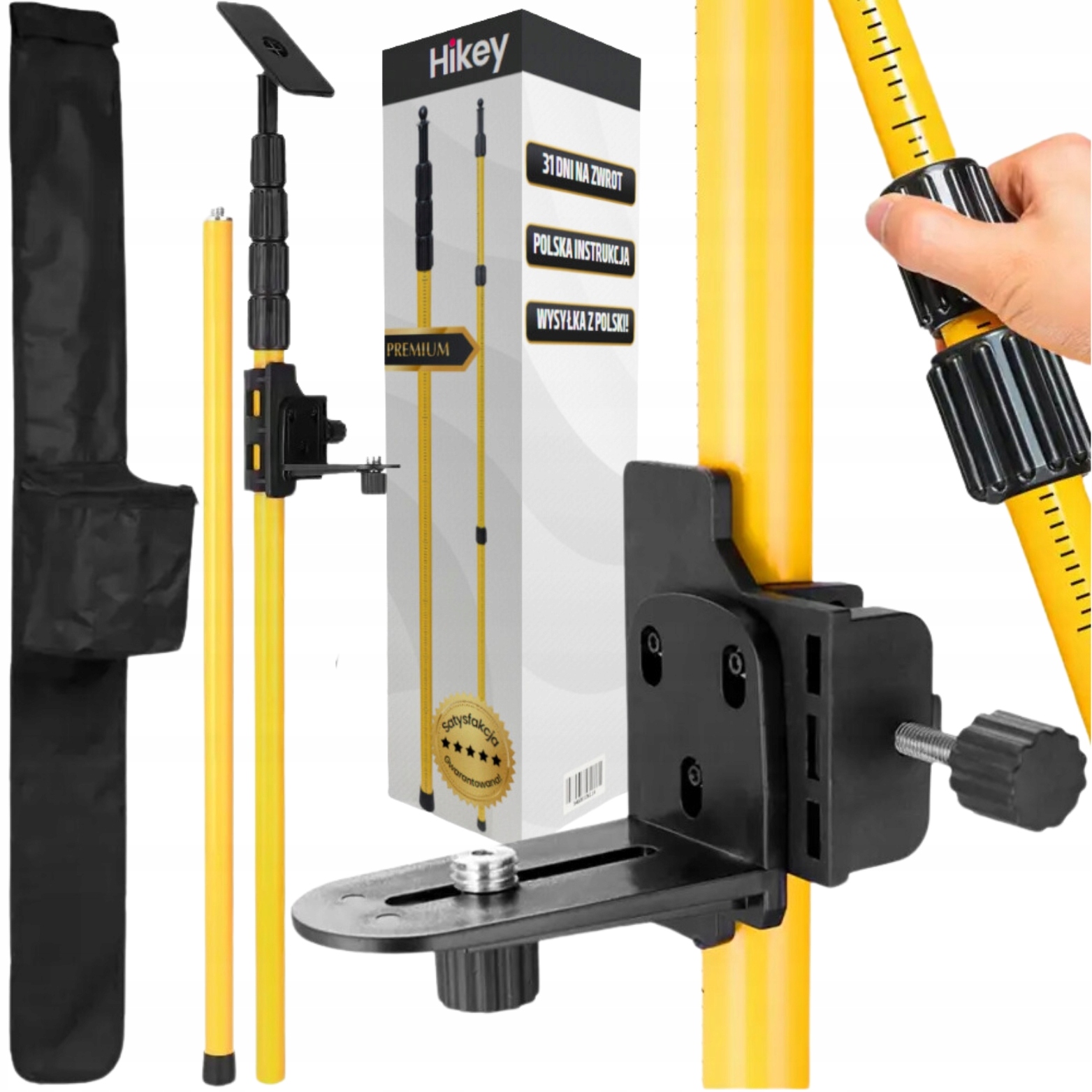 300 cm Teleskopická tyč pro vodováhu Rozpěrná sloupka pro laser