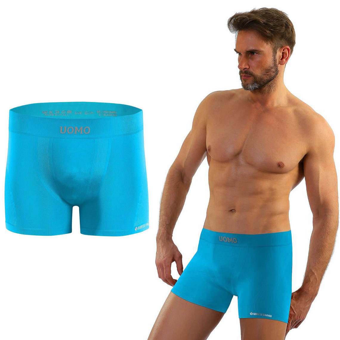 

Bokserki męskie Sesto Senso Solar bezszwowe - L/XL