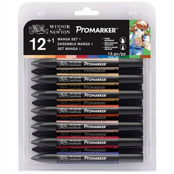 Fixy oboustranné 12 ks Marker Winsor&Newton Sada Manga Expansion Set1