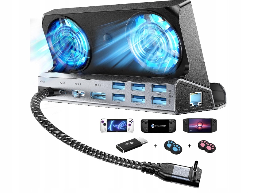 Dokovací stanice Ycbueno 11 v 1 s porty Hdmi 2.0, 6x Usb V262