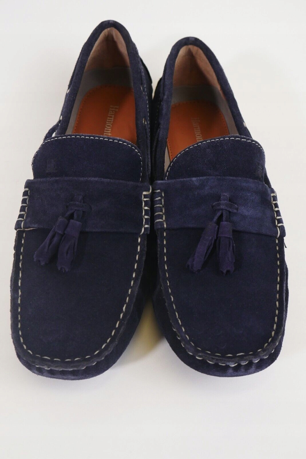 Harmont & Blaine Men's Navy Blue Loafers Shoes Suede Leather Moccasins Size Marka inna