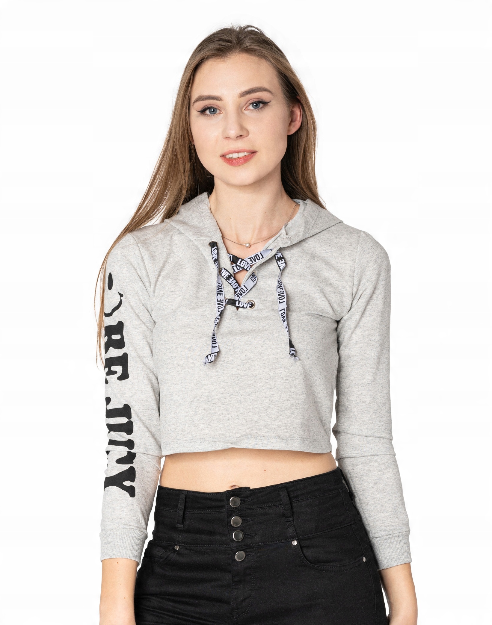 

Młodzieżowa Krótka Bluzka Crop Top Bluza 841-7 r L