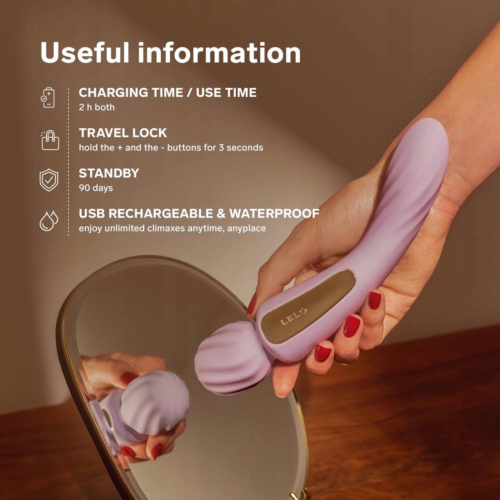 LELO SWITCH Masażer Dla Kobiet Z Bluetooth 12 Ustawień Wibracji Aqua — miniatura 3