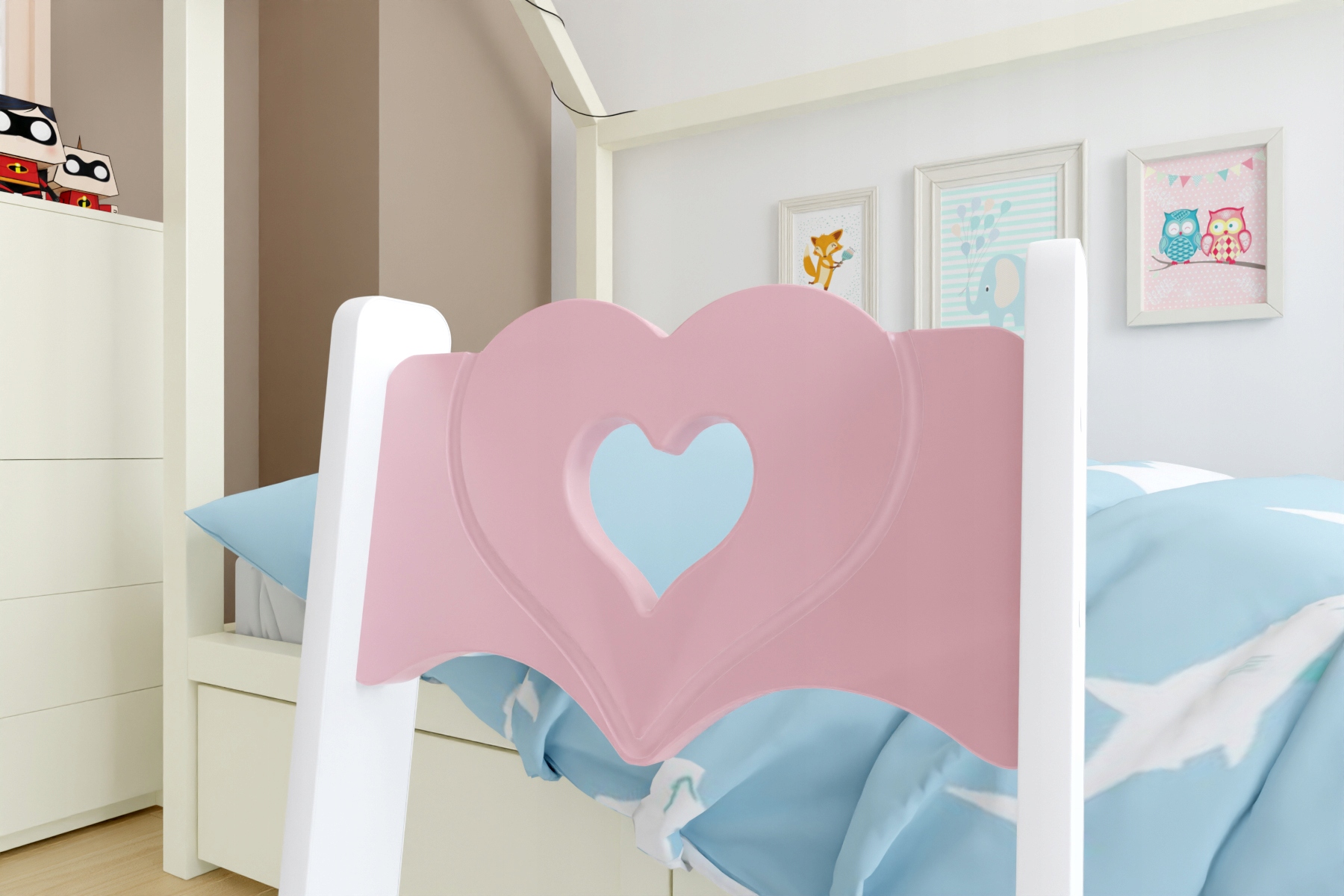 Stolik i dwa krzesełka z szufladą Różne motywy Wysokość stołu 50 cm