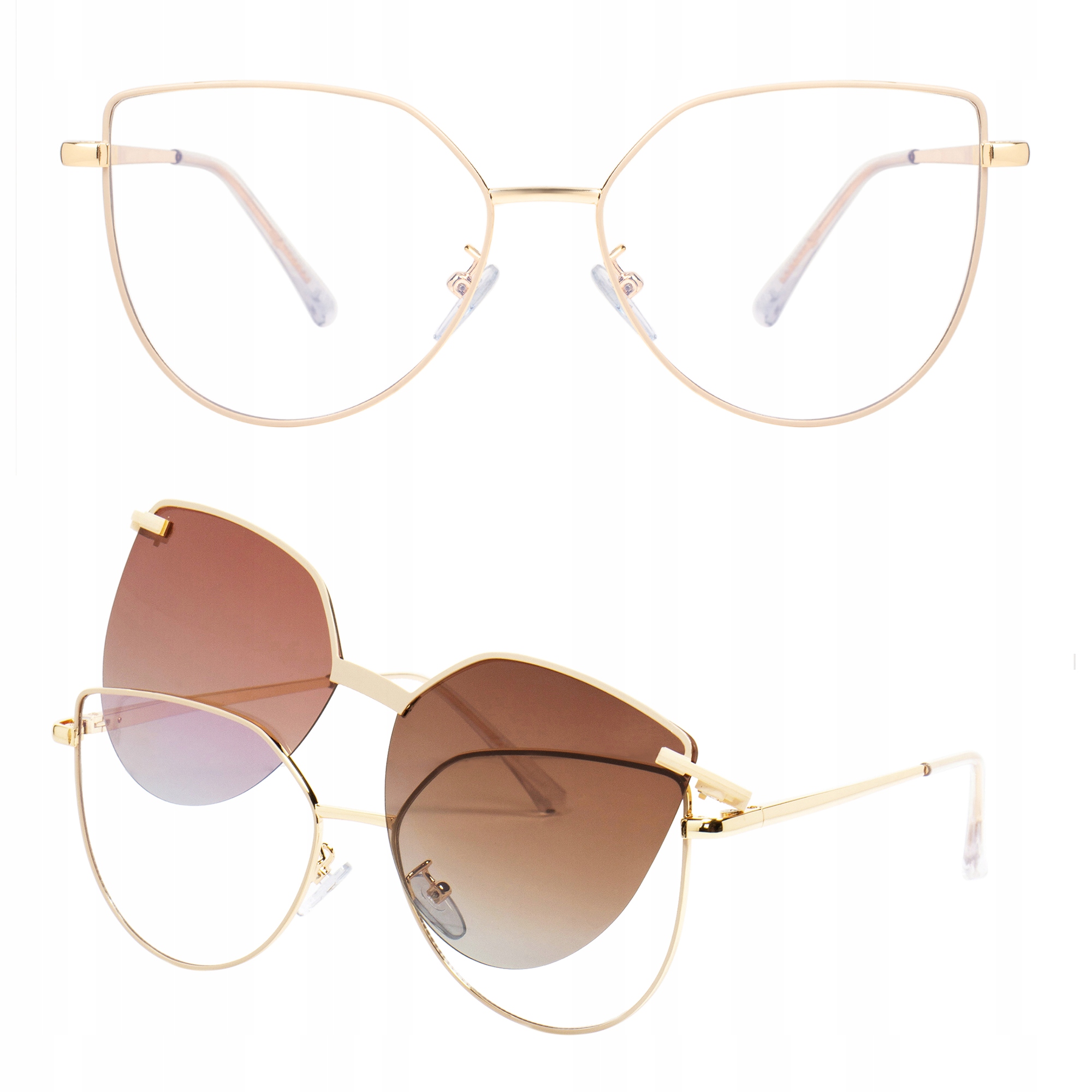 

Okulary Kobiece Kotki Z Nakładką Polaryzacyjną