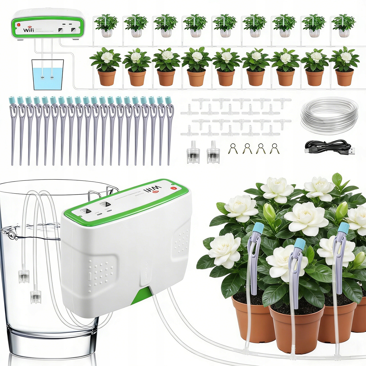 Automatický Inteligentní Systém Zavlažování Rostlin Wi-fi/usb Konev