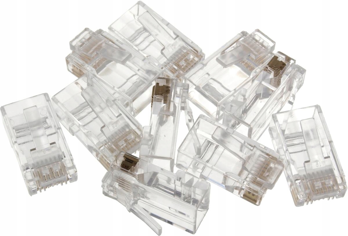 Wtyk modularny RJ45 8p8c kat.5E przelotowy 10szt