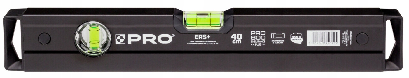 POZIOMNICA PRO800 MALOWANA CZARNA JEDNOSTRONNIE FREZOWANA 40 CM PRO Marka Pro