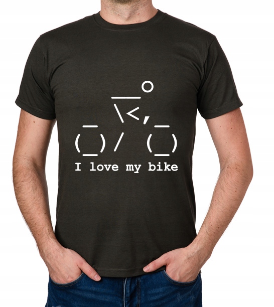 

koszulka I Love My Bike Ascii prezent
