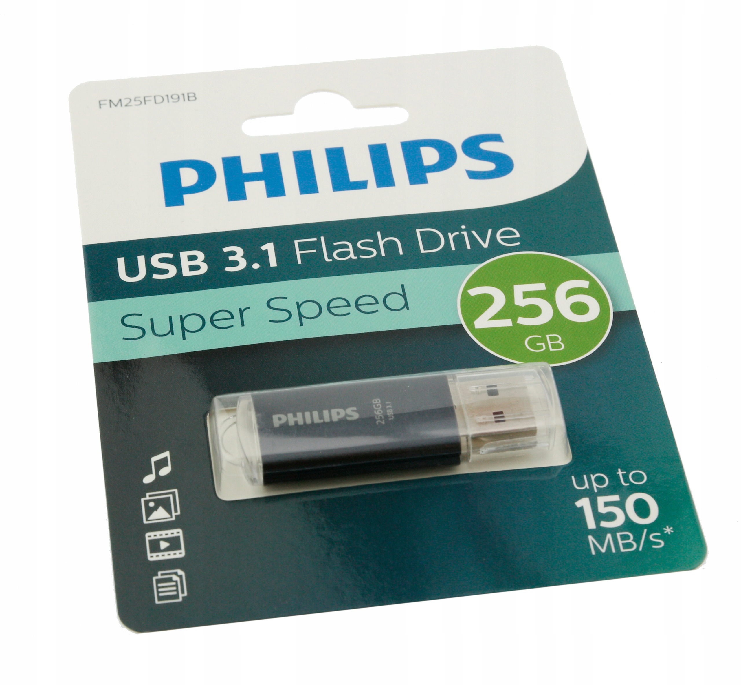 Pamięć masowa przenośna Pendrive Philips FM25FD191B 256 Gb 256GB Usb 3.1