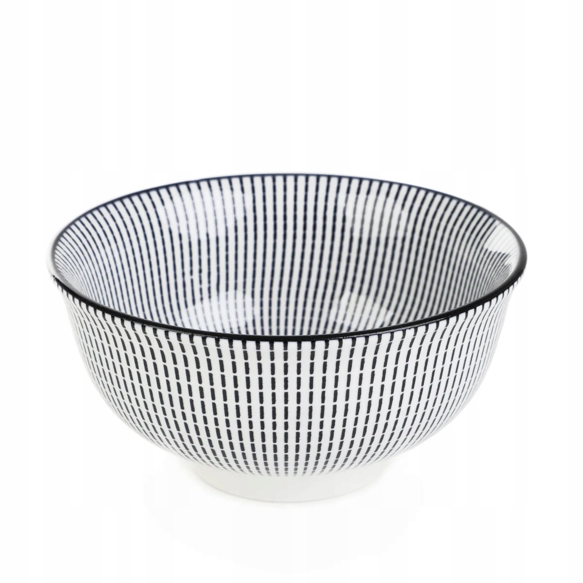 Miska porcelanowa NAVIA czarna 12 cm HOMLA w paski EAN (GTIN) 5904183855677