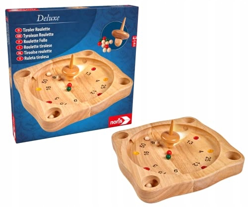 Noris 606101930 Deluxe Tyrolean Roulette, The Wooden Game Classic from the