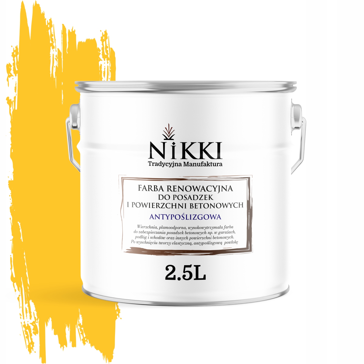 Renovačná Farba Na Podlahy Protišmyková Žltá Výstražná 1023 2,5 L