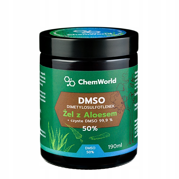 

Dmso 99,9% Żel Moc 50% z Aloesem 99% natura 190 ml