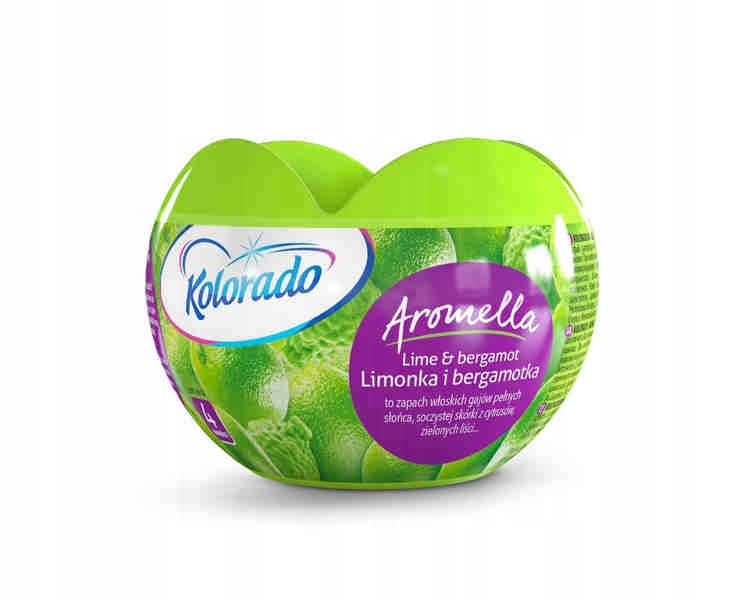 Levně 9 x Kolorado Osvěžovač vzduchu Aromella Limetka a Bergamot Gel 150G
