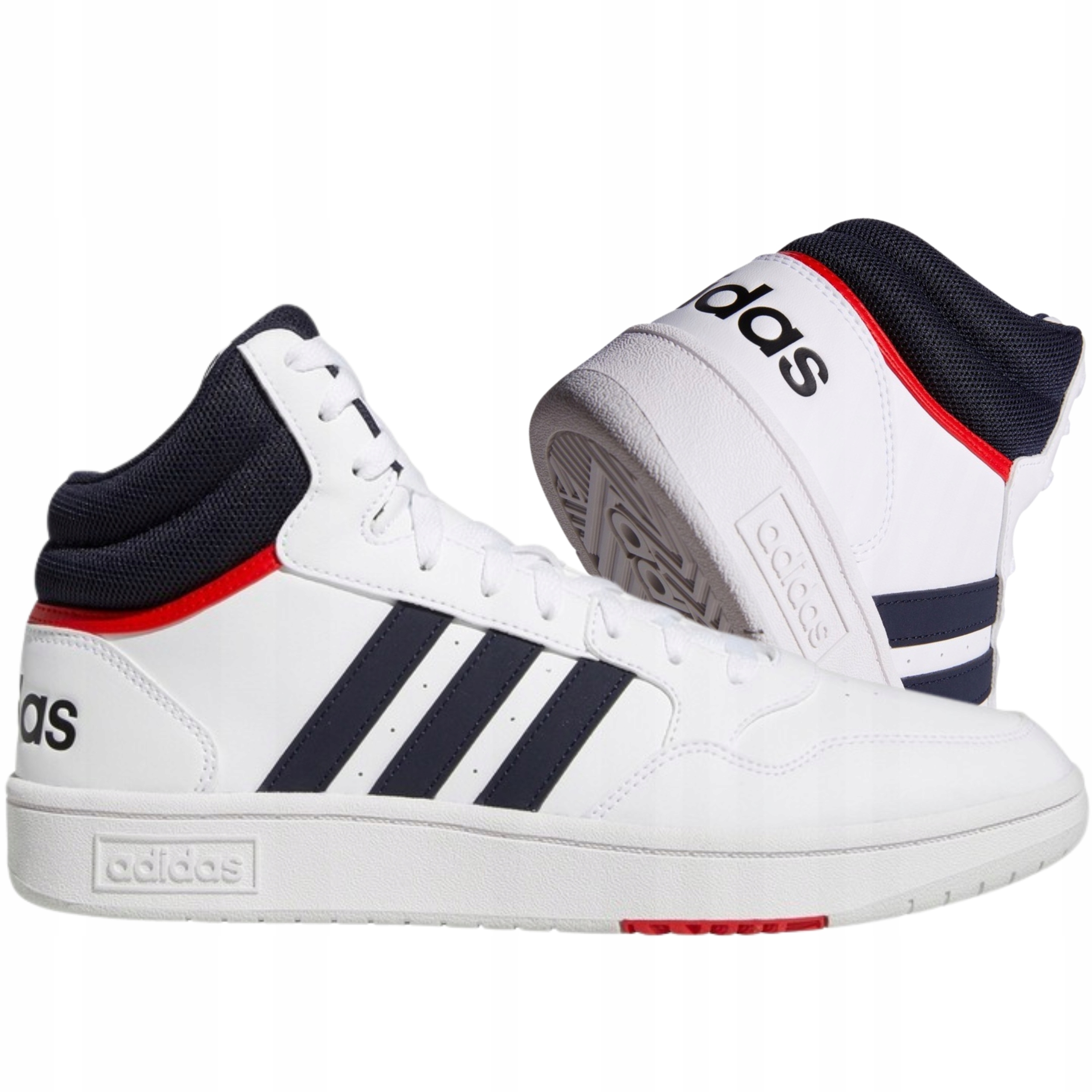 Pánské Vysoké Boty Adidas Hoops MID Sportovní Lehké Tenisky 44