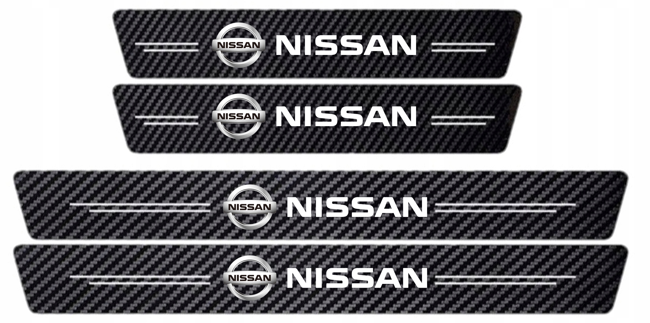 

Osłona naklejka na progi Nissan Carbon