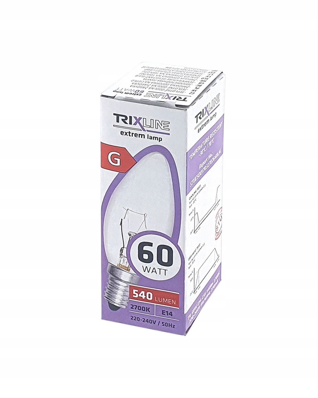 

Żarówka Tradycyjna Świeczka 230V E14 60W Tr