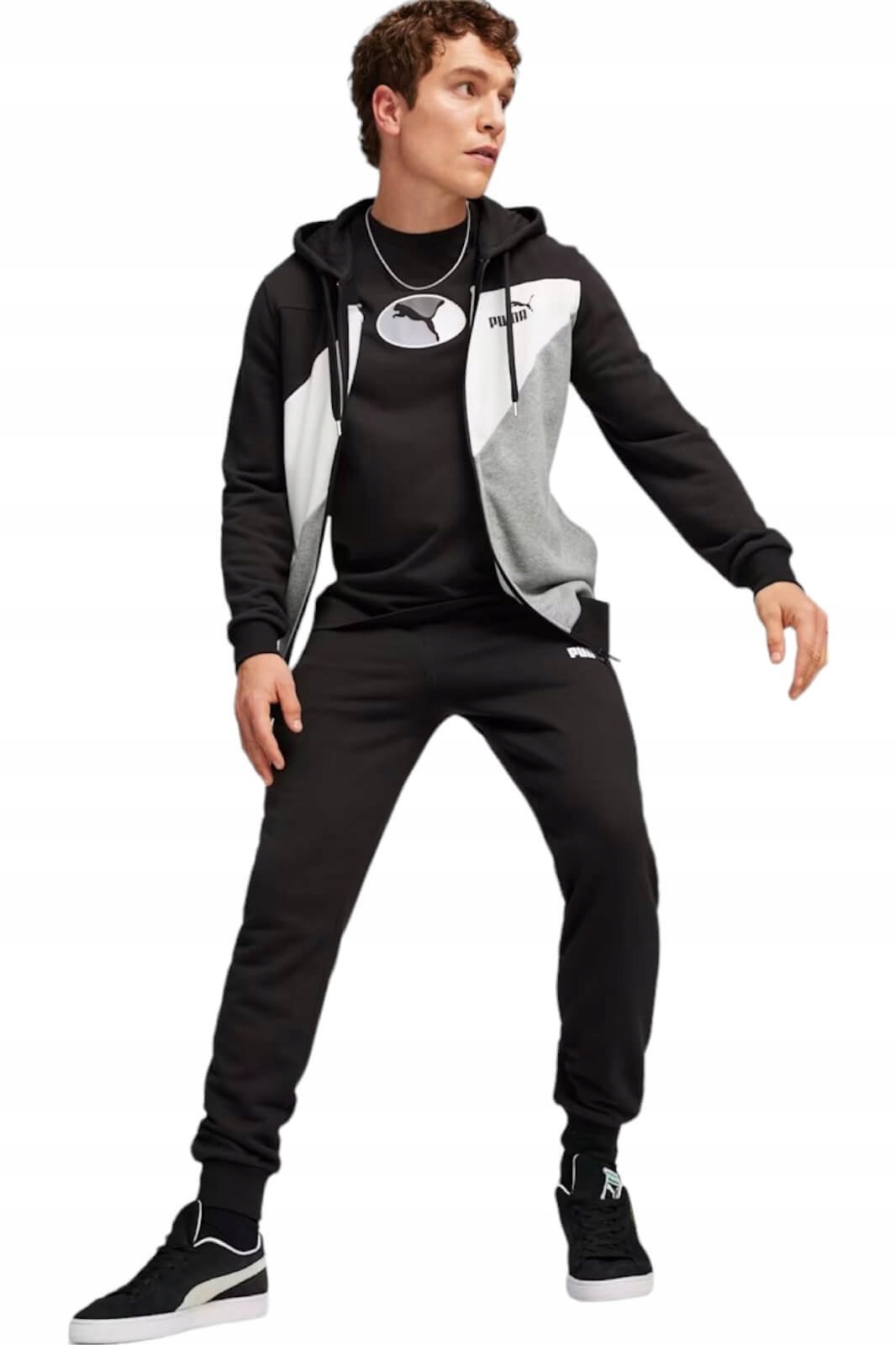 3243 Teplákovka Pánská Bavlněná Tepláková Souprava S Kapucí Puma