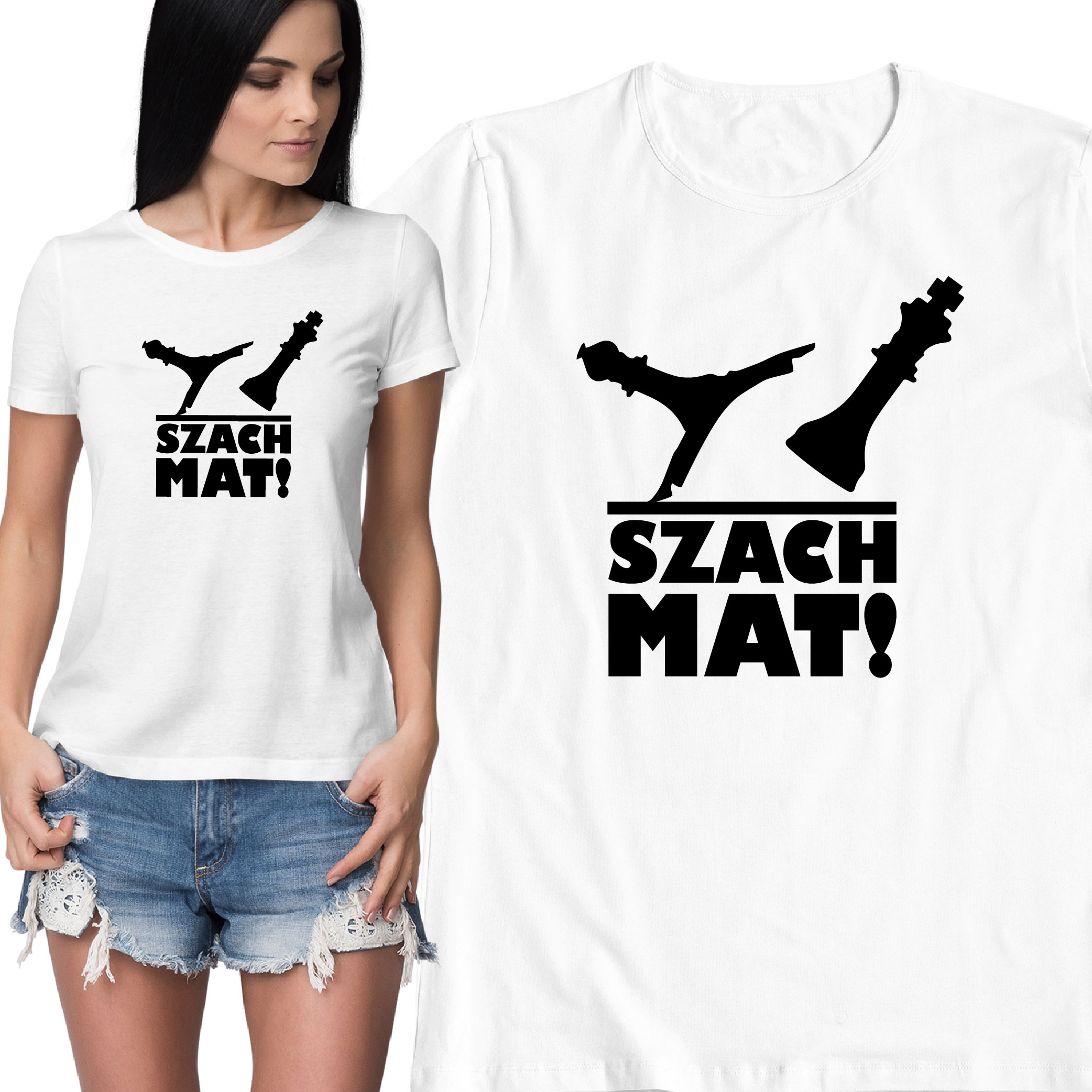 

Zabawna Koszulka Szachista Szach Mat Król Królowa