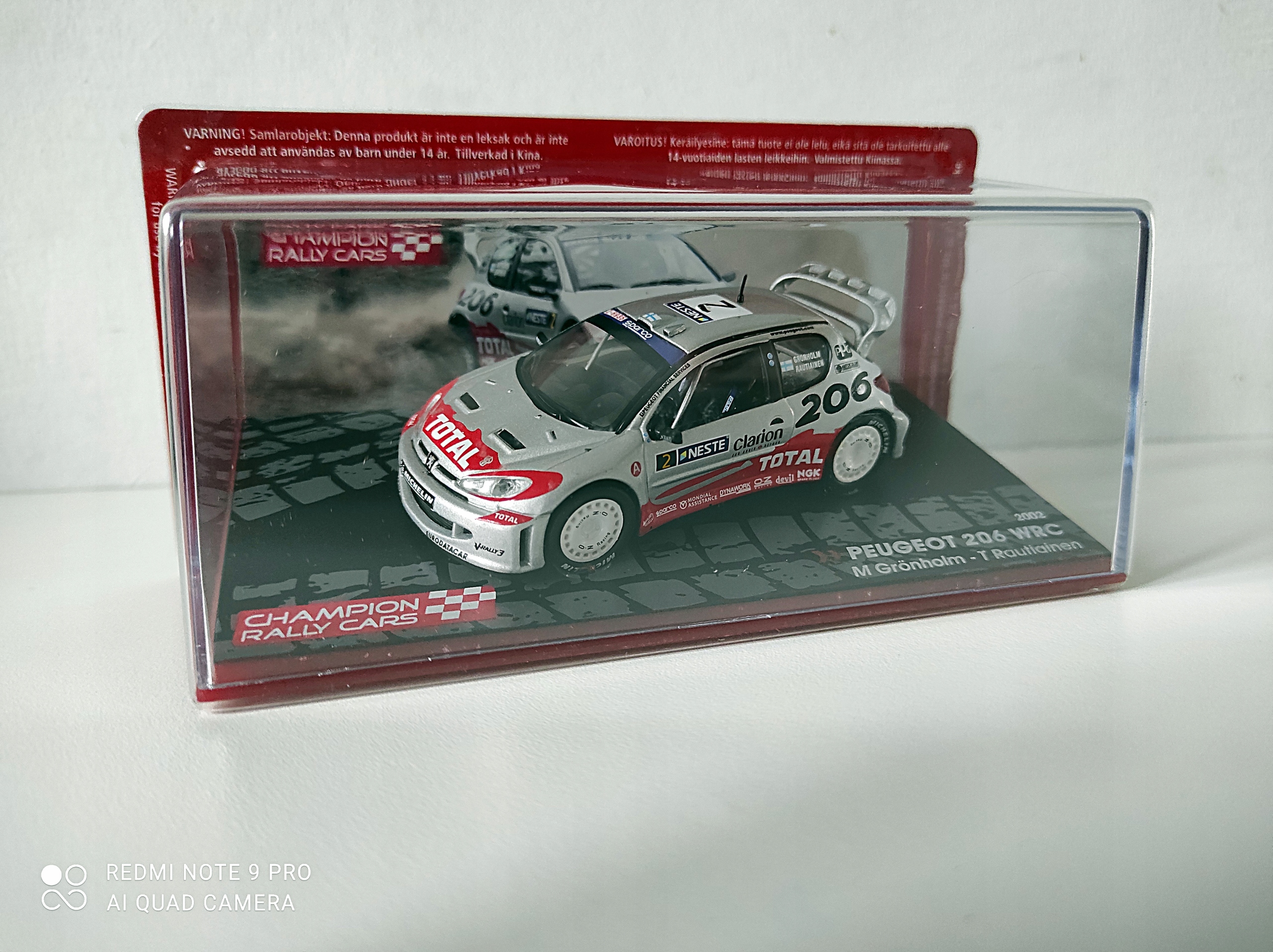 Peugeot 206 Wrc Rally 1000 Laghi 2002r Gronholm 1:43