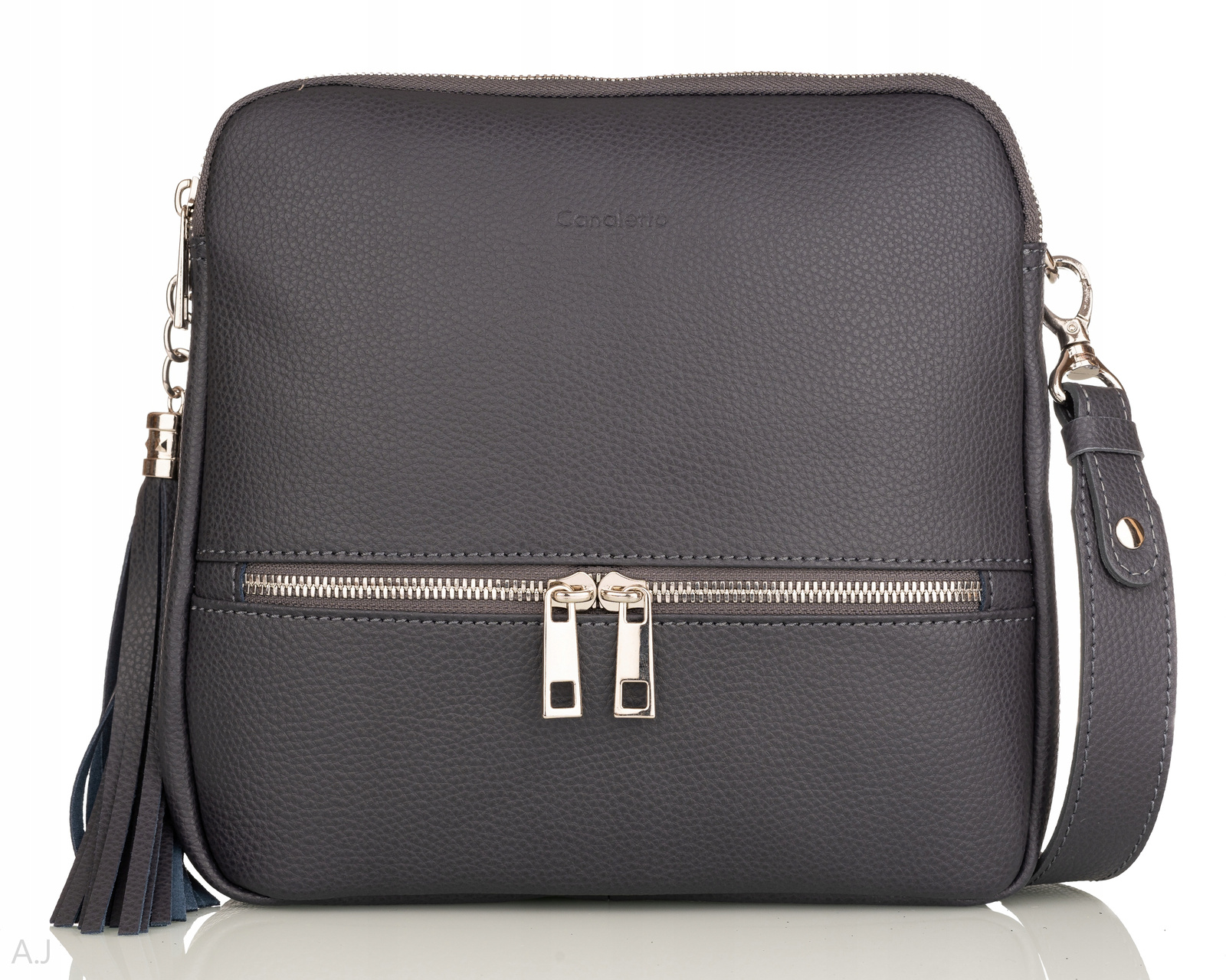 Kabelka z přírodní kůže elegantní kabelka přes rameno crossbody, polská kvalita