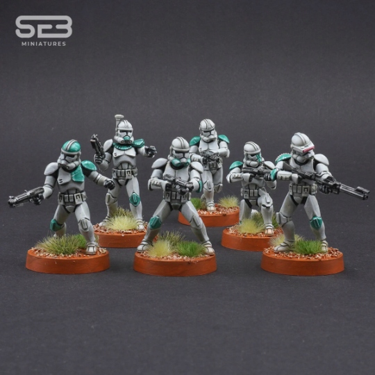Clone Troopers - Modular Kit Figures matched to Star Wars Legion Scale System Inne systemy