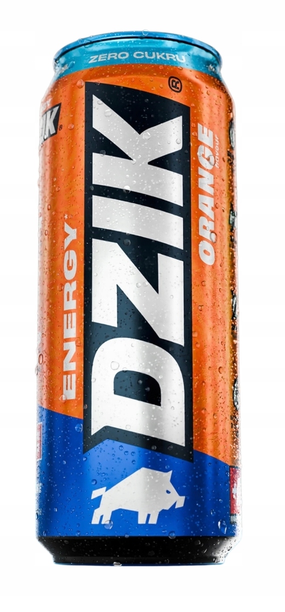 Wk Dzik Energy 500 ml Orange pomarańcza zero cukru energetyk drink kofeina