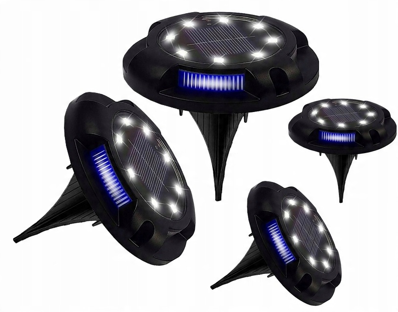 

Lampki Solarne 12 Led Gruntowe Najazdowe 4szt. Hit
