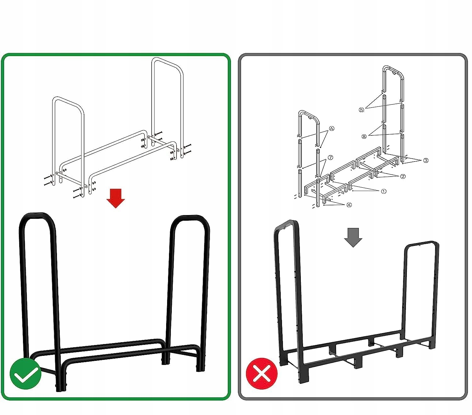 METALOWY STOJAK DO DREWNA ORGANIZER Rodzaj stojak