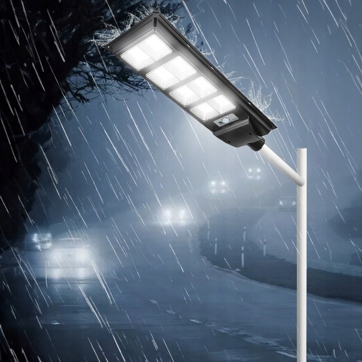 LAMPA SOLARNA LATARNIA MOCNA LED ULICZNA Z CZUJNIK Panel + PILOT Zewnętrzna Moc lampy 600 W