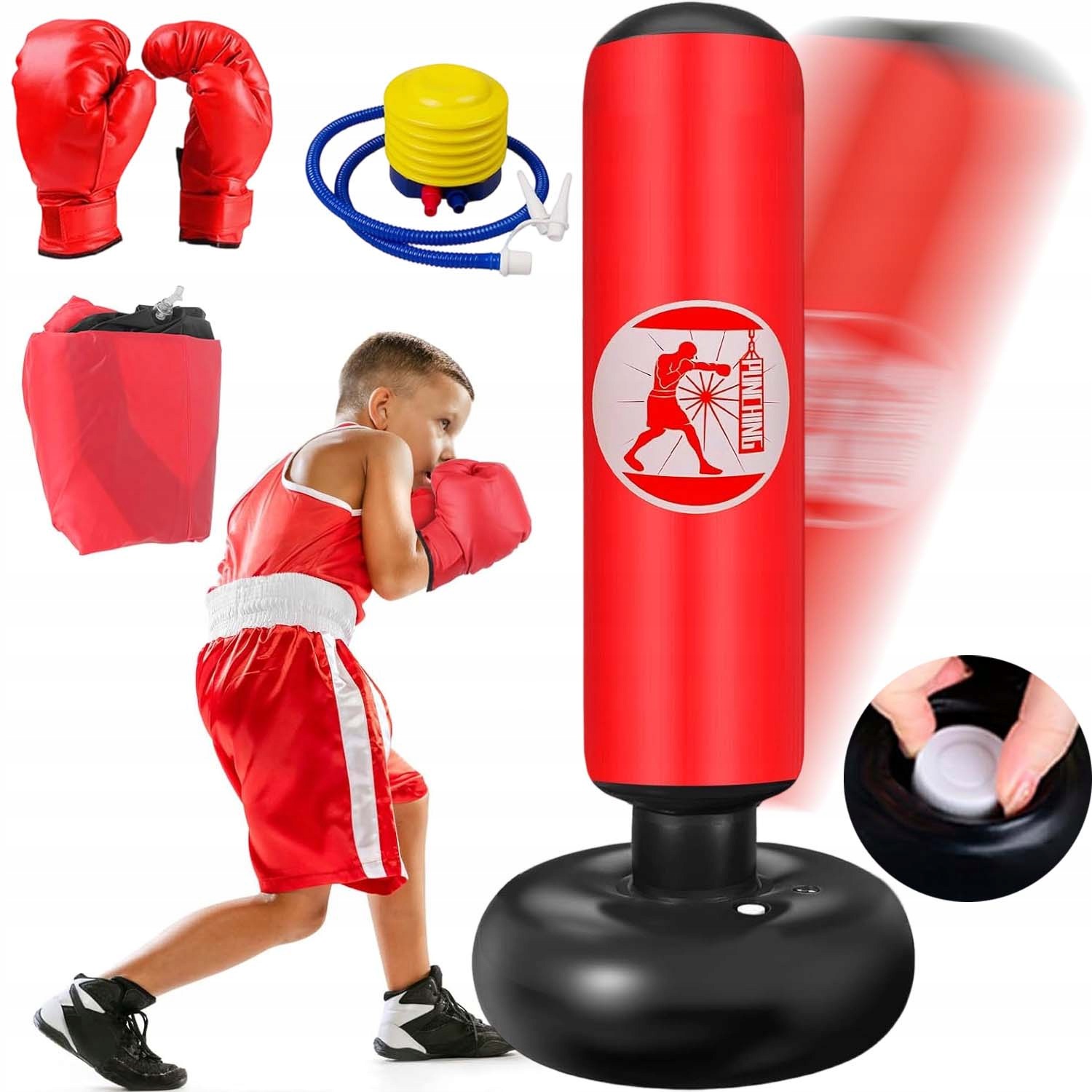 Dětský Boxovací Pytel Naplněný Silným Stojícím Boxem Mma Rukavice