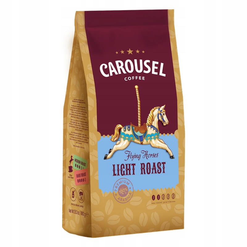 Levně Carousel Fl. Směs Káva zrn Light Roast 1000 g