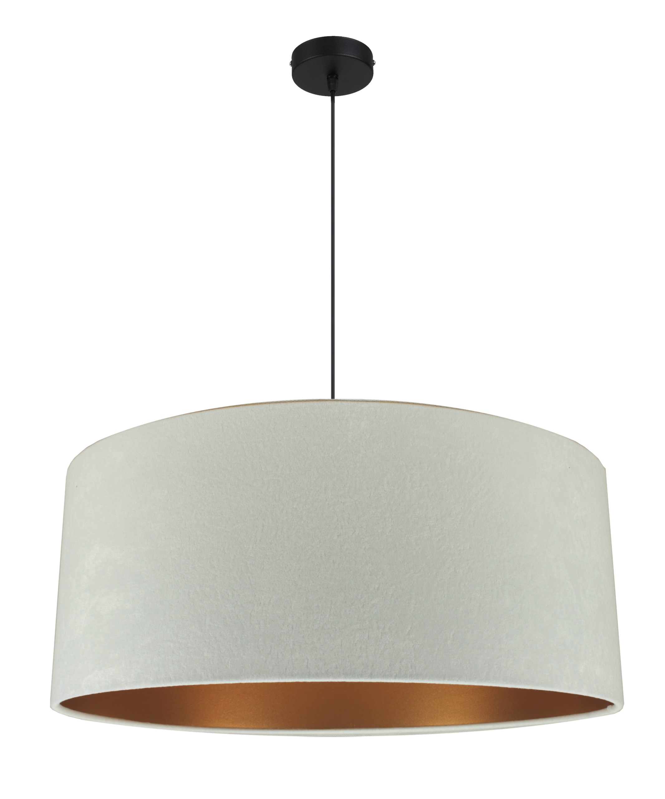 

Lampa Wisząca Sufitowa Żyrandol Abażur Welur 40 CM