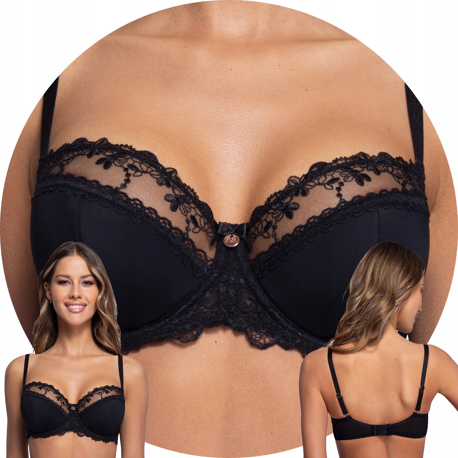 Ava 1030 Maxi Novato černá 85H Polovyztužená podprsenka Semi Soft