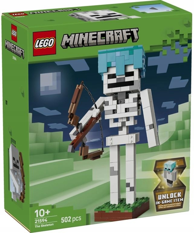 stavebnice Lego 502 dílků Minecraft Kostra 21594 Bonus k odemknutí