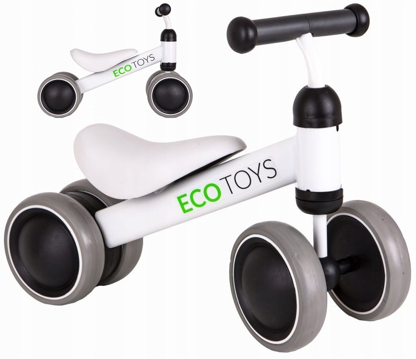 Rowerek biegowy treningowy mini rower dla dzieci biały Ecotoys