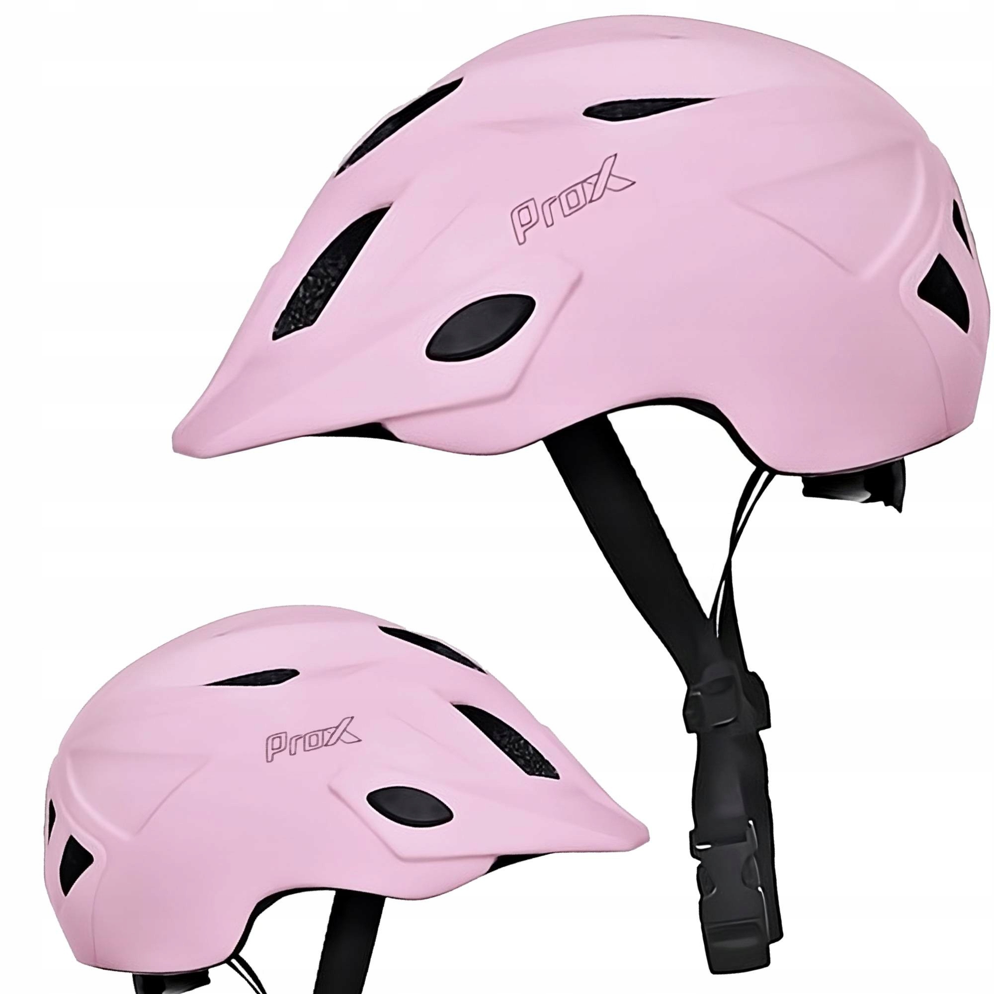Kask dziecięcy Prox Flash Led In-mould M (52-56cm)pastelowy róż