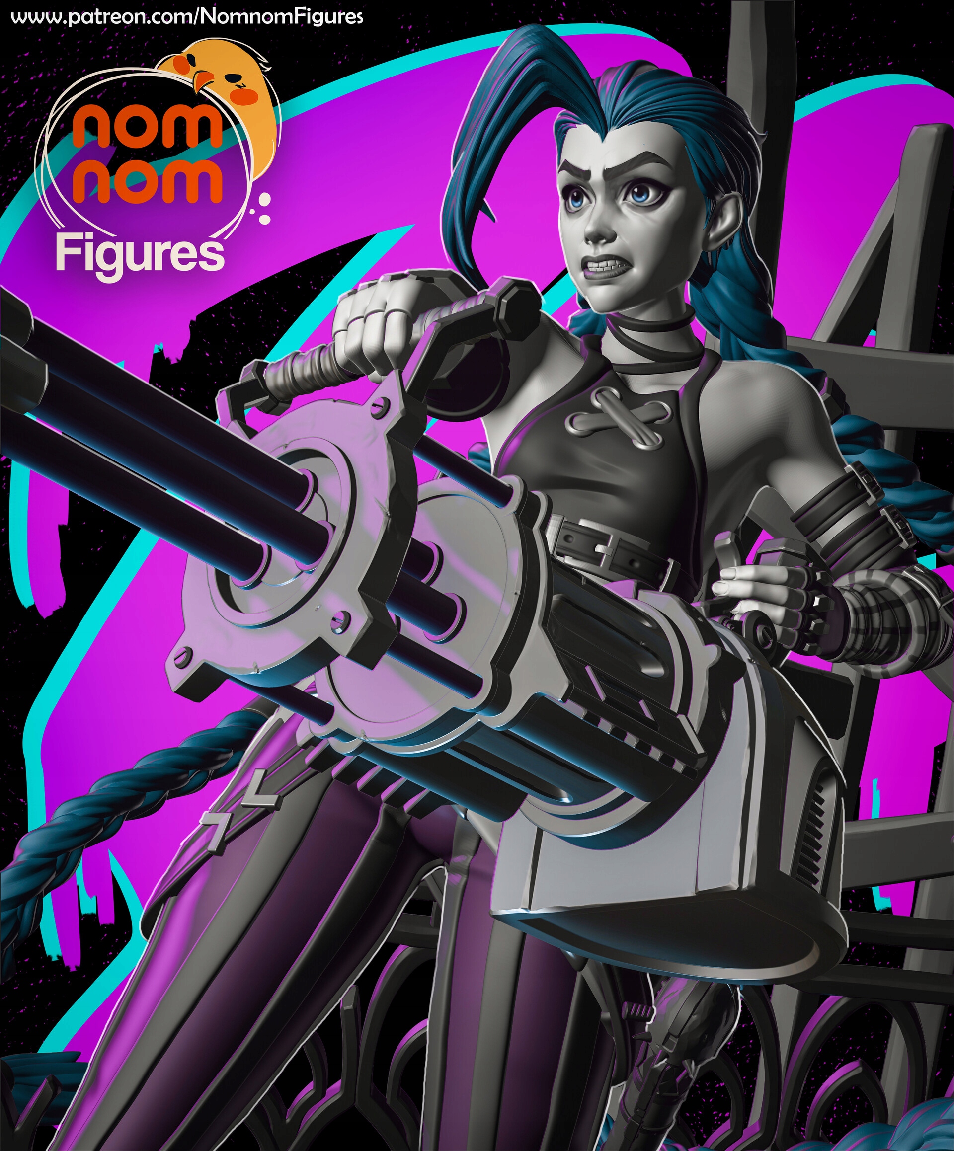 Jinx Figure Arcane League Of Legends NomNom Figures 3D Print