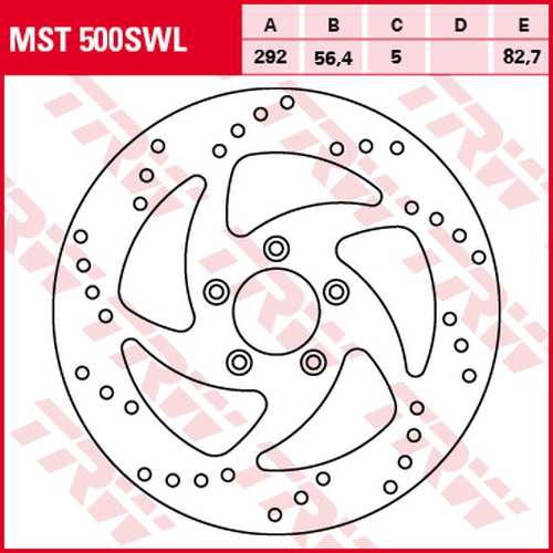 Trw MST500SWL Brzdový kotúč