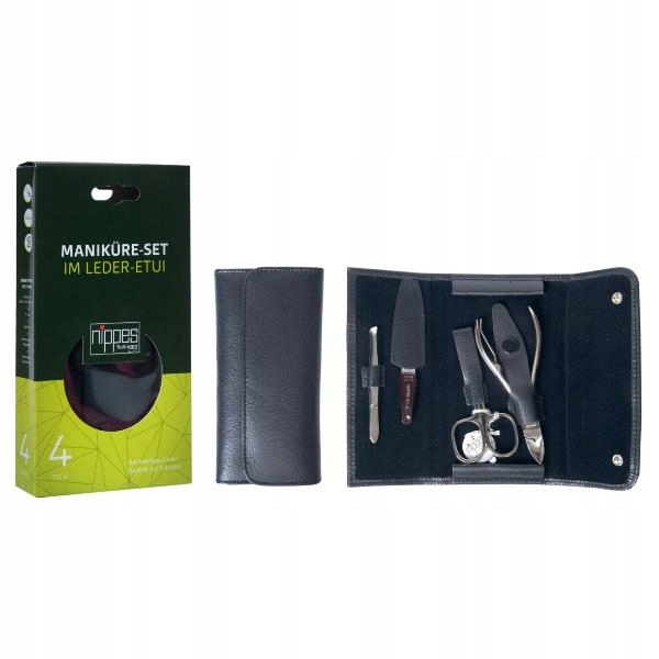 Manikúra Nippes Solingen_sada v pouzdru 4dílná_černá