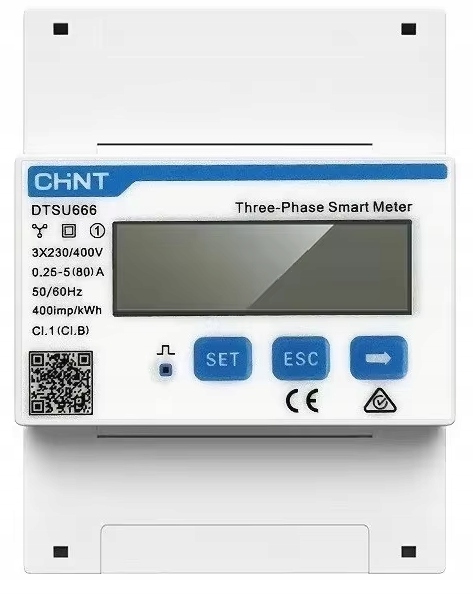 Chint DTSU666 Modbus MID obojsmerný merač 3F 3-fázový obojsmerný