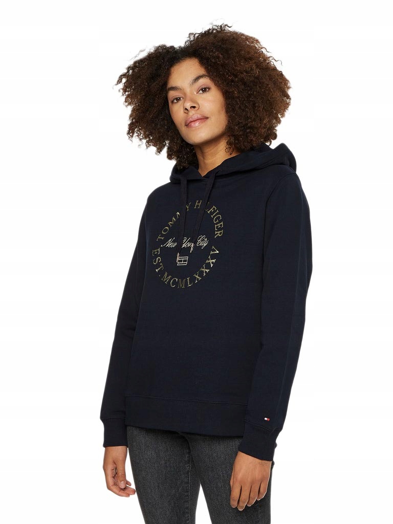 Tommy Hilfiger Bluza Damska Z Kapturem Granat r.S