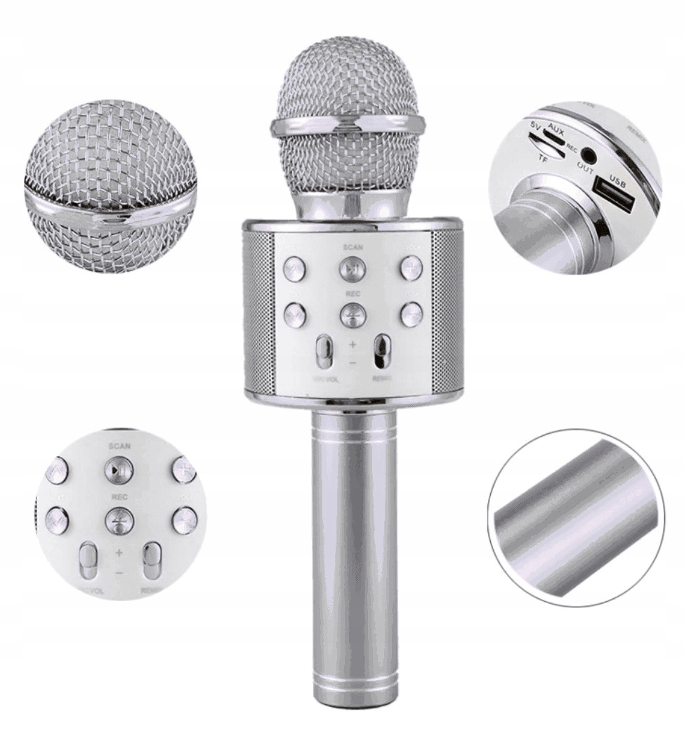 MIKROFON BEZPRZEWODOWY GŁOŚNIK BLUETOOTH KARAOKE Marka bez marki