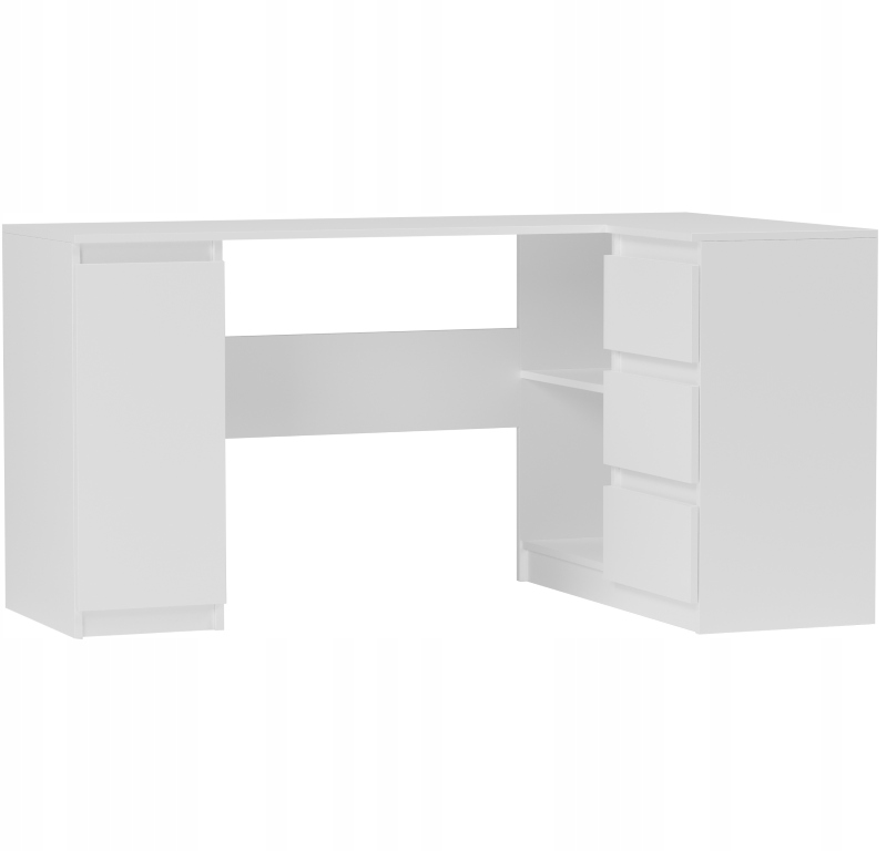 Мебель письменный Стол угловой компьютер 3sz 155см БЕЛЫЕ N12