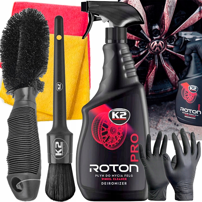 

K2 Roton Pro Płyn Mycia Felg Krwawy Efekt Zestaw