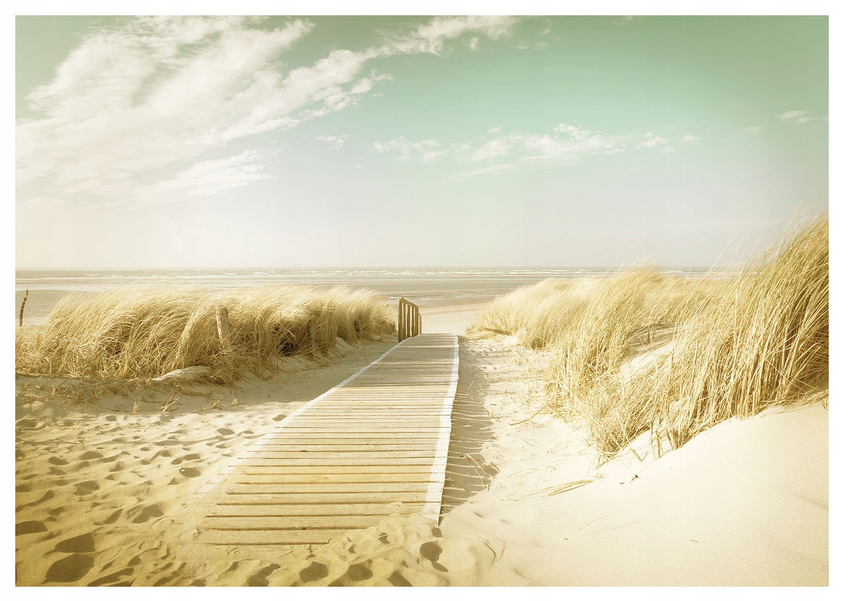 Fototapeta Dřevěná stezka pláž moře duny perspektiva 300x210 lepidlo