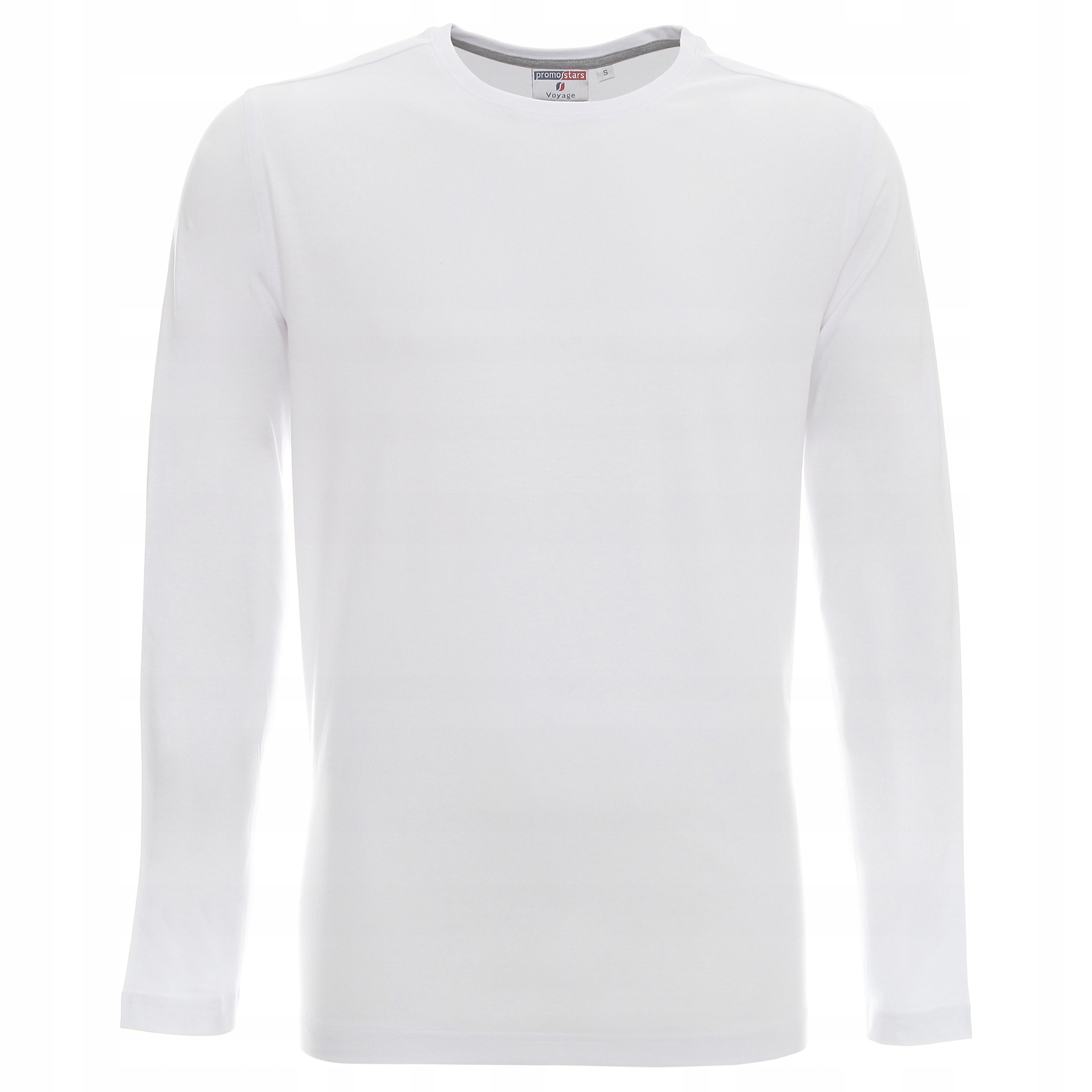 Koszulka Z DŁUGIM RĘKAWEM MĘSKA BIAŁA BAWEŁNIANA VOYAGE PROMOSTARS R. XL Wzór dominujący bez wzoru
