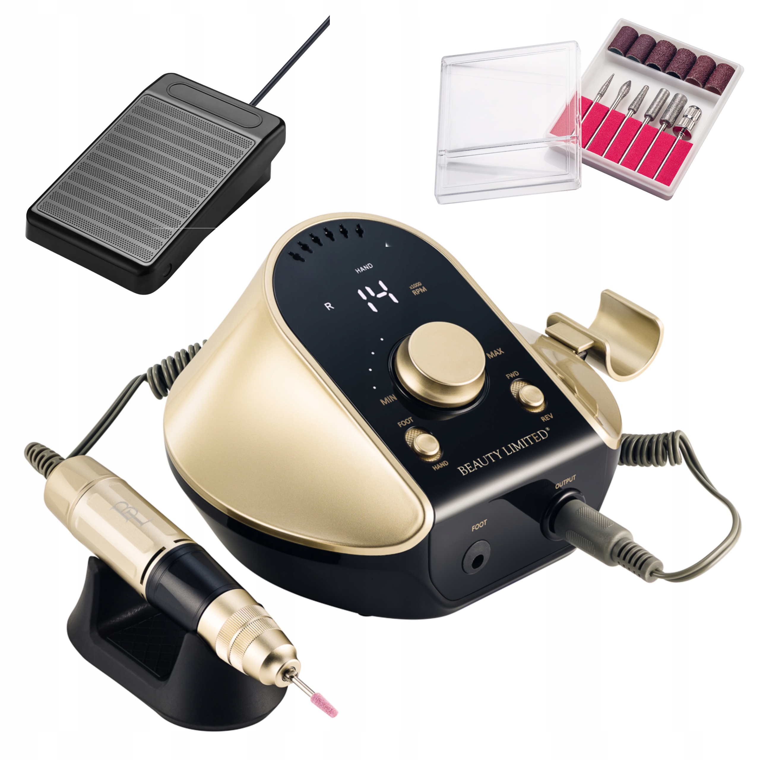 Bruska na nehty Manikúra Pedikúra Hybridy Profesionální NaiLove 65W