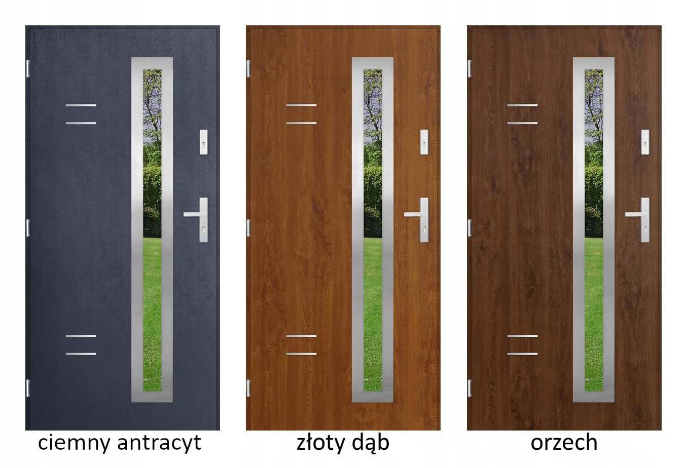 POLSKIE DRZWI ZEWNĘTRZNE INOX NPWIG 72MM 100CM Marka inna
